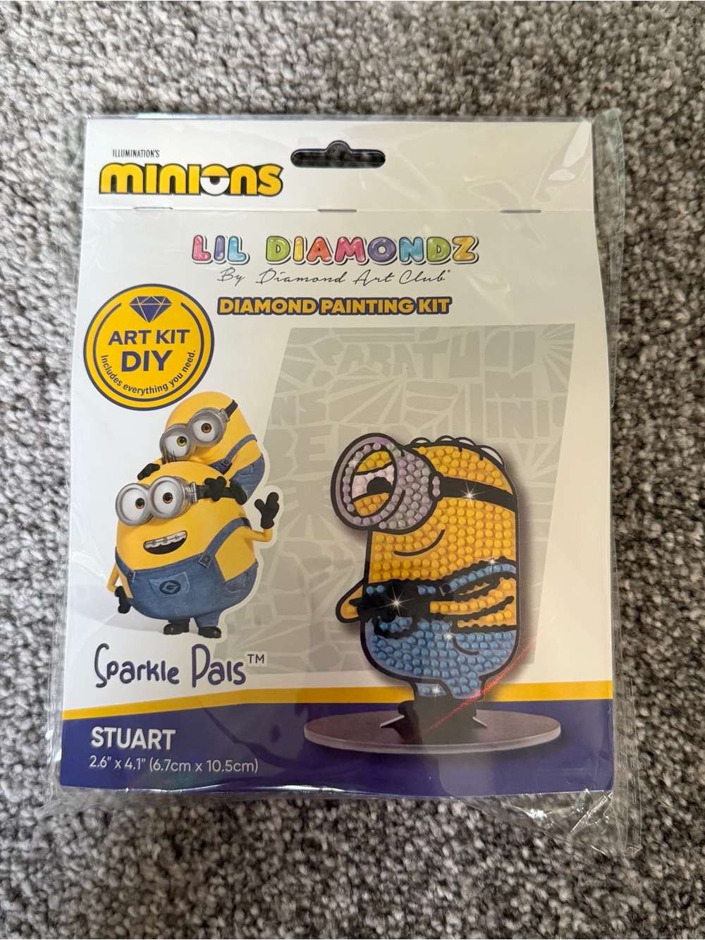 Diamond Art Club Lil Diamondz Sparkle Pals Minions Stuart NEW
